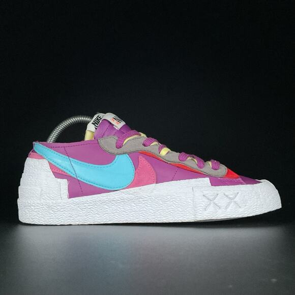 Men’s 6.5 Women’s 8 Nike Blazer Low Sacai Kaws Purple Dusk Casual Sneakers Shoes - Picture 6 of 9